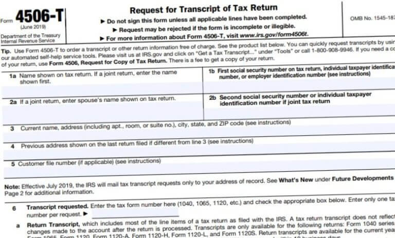 Form 4506-T 2024