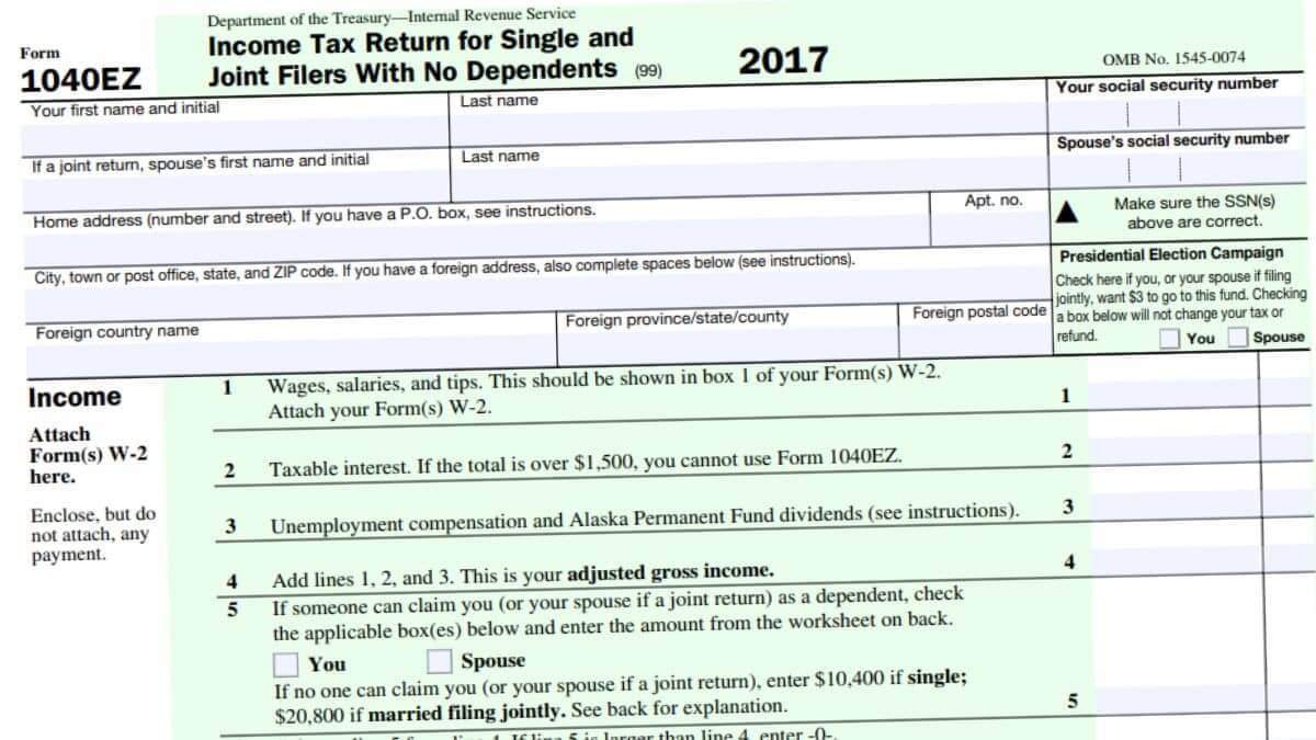 1040EZ Form 2021