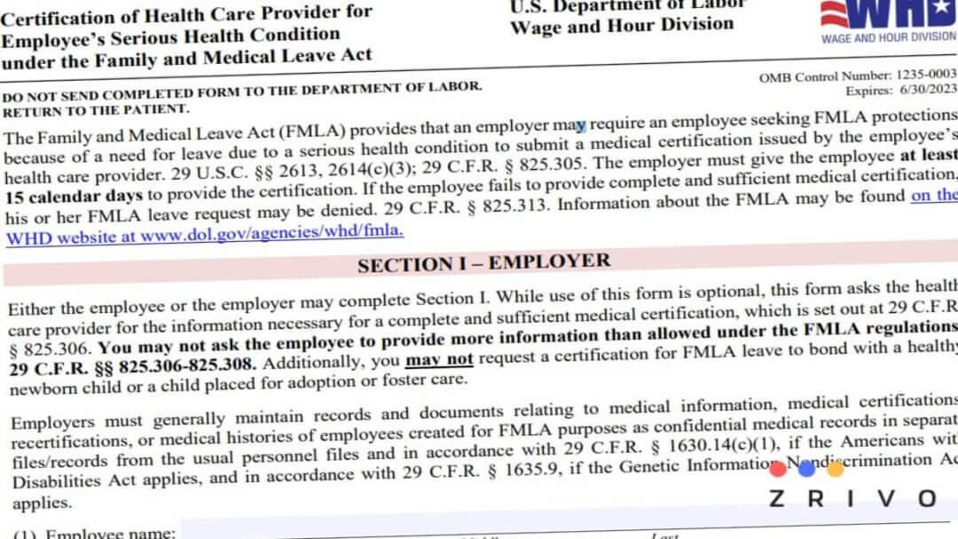 WH 380 E Form 2024 FMLA Zrivo