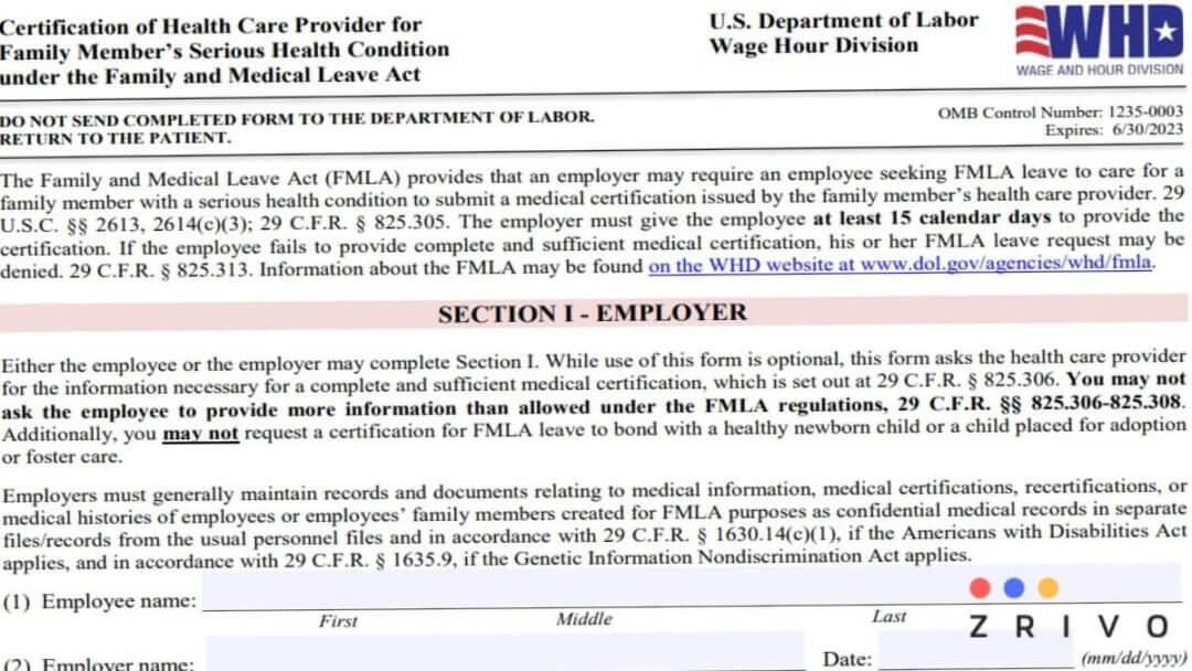 WH 380 E Form 2024 FMLA Zrivo