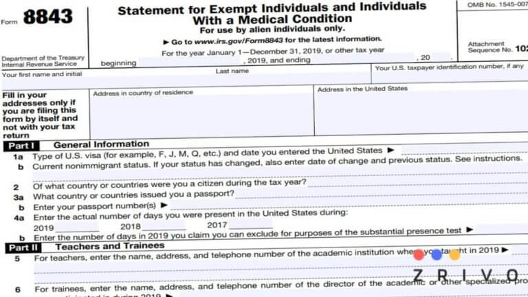 8843 Form 2024 - 2025