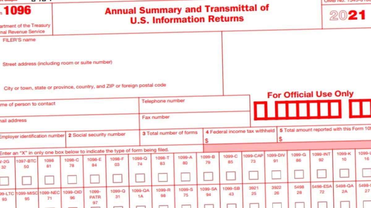 1096 Form 2021