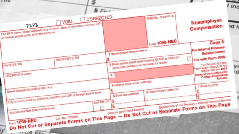 Form 1099 NEC Instructions 2022