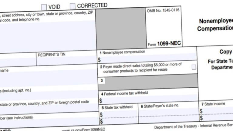 1099 NEC Form 2022