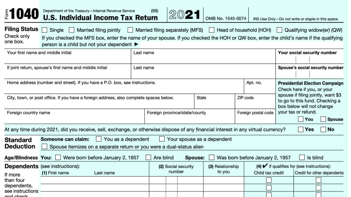 Online Tax Return Form 2022