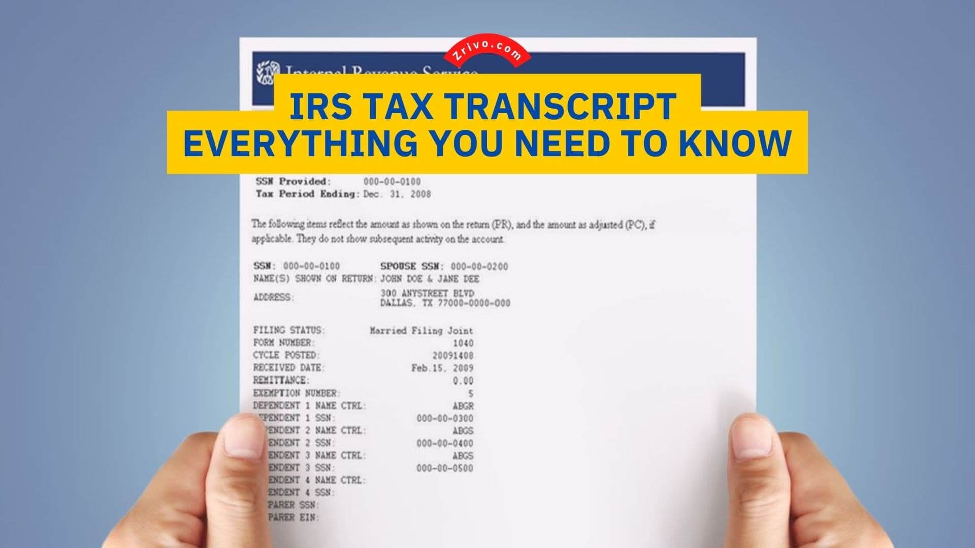 IRS Tax Transcript Everything You Need To Know