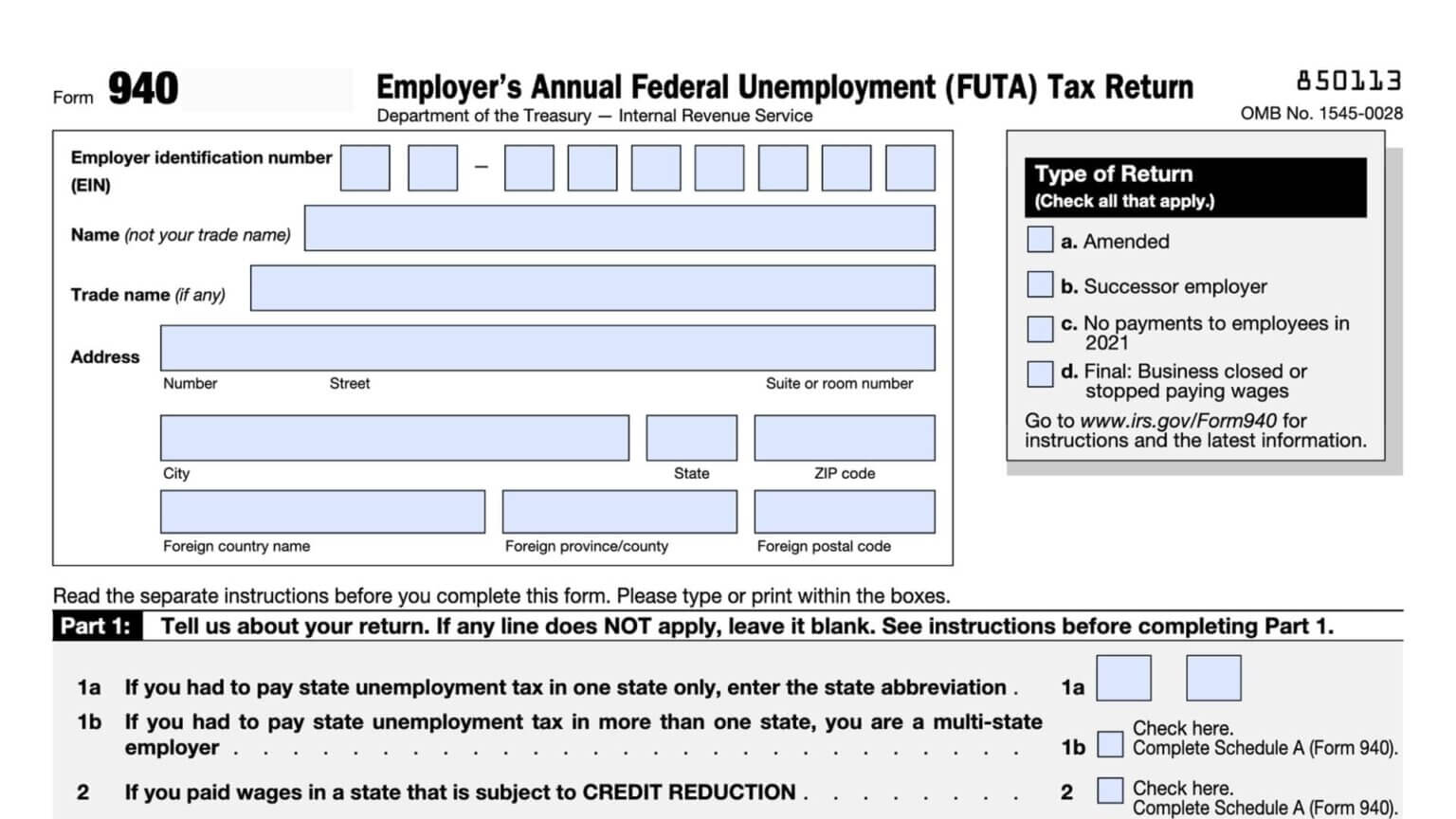 940 Form 2023