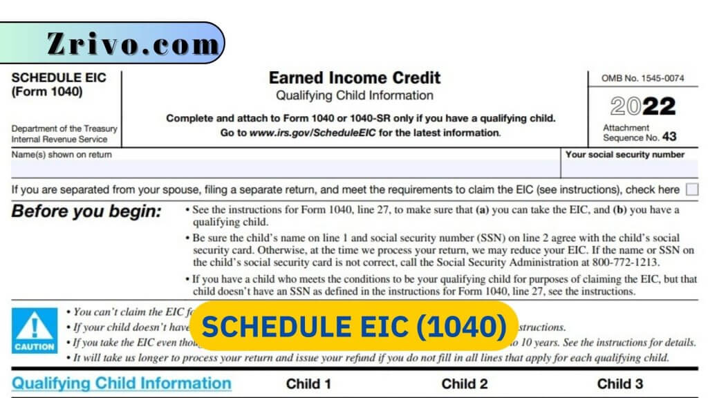 Schedule EIC (1040) 2023 2024