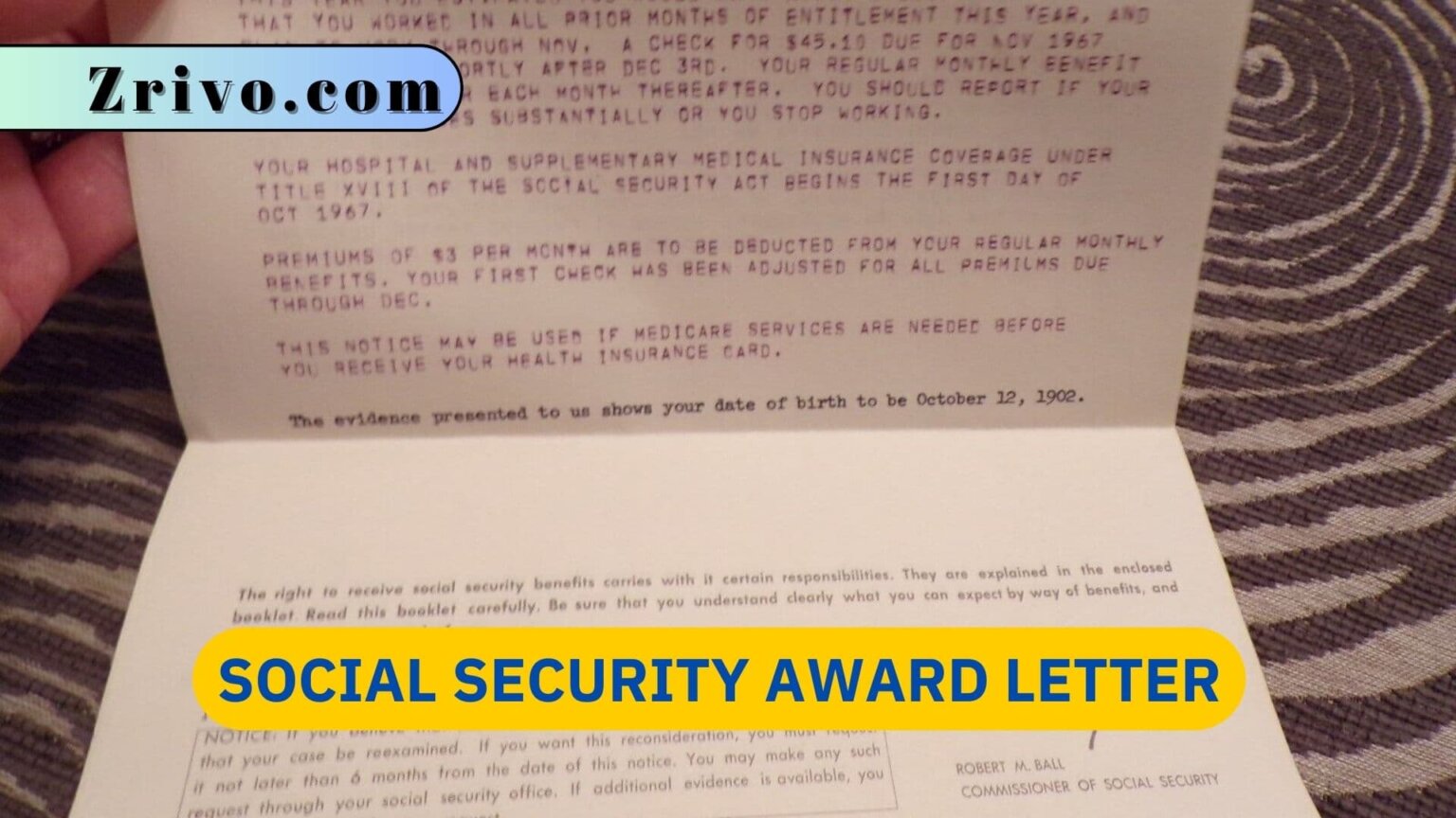 Social Security Award Letter 2024 Elga Gilberta