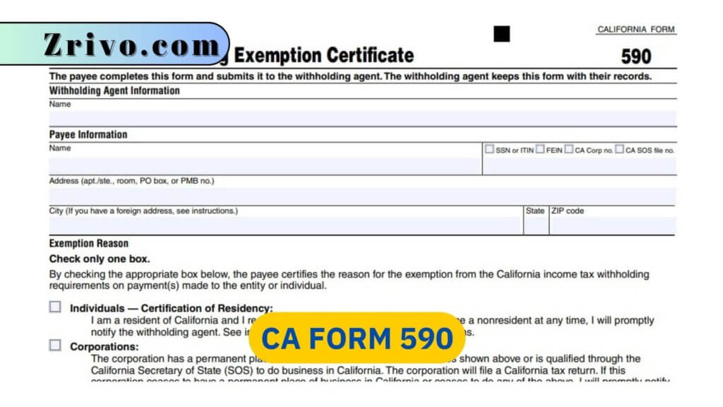 CA Form 590 2023